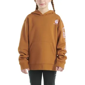 Carhartt Girls Graphic Logo Hooded Sweatshirt - Stylish & Comfortable Pullover for Active Girls