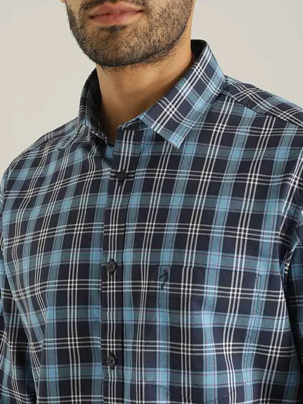 Men Checked Full Sleeve Cotton Blend Shirt