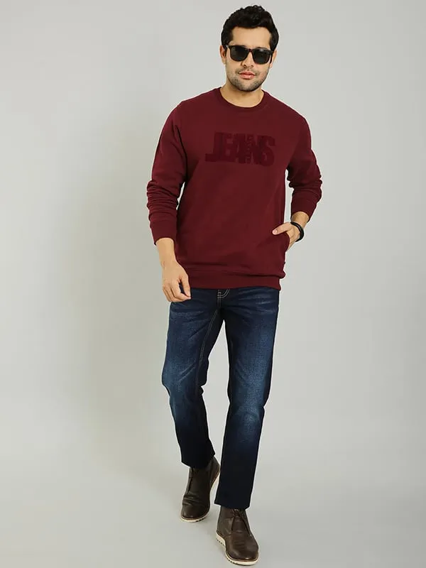 Men Graphic Full Sleeve Crew Neck Sweatshirt