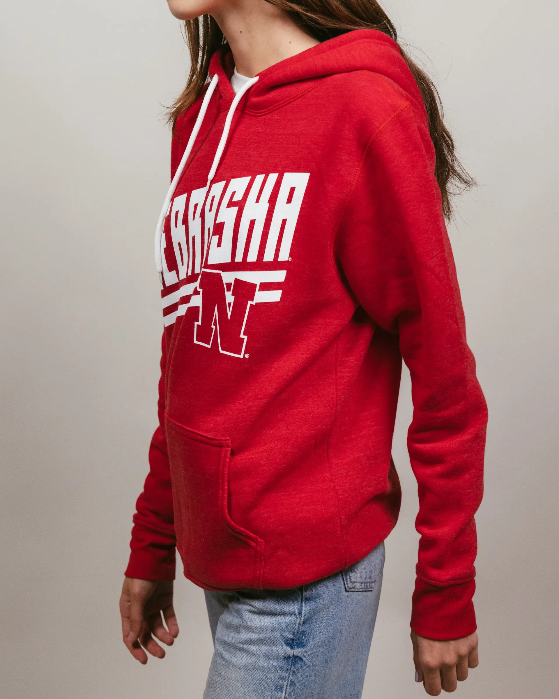 Nebraska Cornhuskers Stripes Red Hoodie