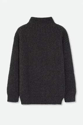 SERA SWEATER IN EXTRAFINE MERINO WOOL IN CHARCOAL GREY